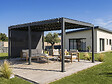 HABITAT ET JARDIN - Pergola bioclimatique avec store en aluminium "Kensington" - 3 x 5 m - Gris - vignette