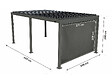 HABITAT ET JARDIN - Pergola bioclimatique avec store en aluminium "Kensington" - 3 x 5 m - Gris - vignette