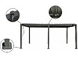 HABITAT ET JARDIN - Pergola bioclimatique avec store en aluminium "Kensington" - 3 x 5 m - Gris - vignette