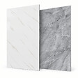 MCCOVER - Panneau mural réversible effet marbre blanc / gris – Aluminium composite – Ép. 3 mm Effet marbre Blanc/Gris, ep.3 mm, l.50 cm, L.100 cm - vignette