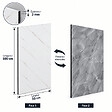 MCCOVER - Panneau mural réversible effet marbre blanc / gris – Aluminium composite – Ép. 3 mm Effet marbre Blanc/Gris, ep.3 mm, l.50 cm, L.100 cm - vignette