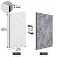 MCCOVER - Panneau mural réversible effet marbre blanc / gris – Aluminium composite – Ép. 3 mm Effet marbre Blanc/Gris, ep.3 mm, l.150 cm, L.305 cm - vignette