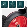 VOUNOT - Lot de 4 Roue gonflable robuste 4.80/4.00-8 pour chariot brouette alesage 20mm 400x85mm Rouge - vignette