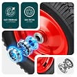 VOUNOT - Lot de 4 Roue gonflable robuste 4.80/4.00-8 pour chariot brouette alesage 20mm 400x85mm Rouge - vignette