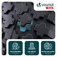 VOUNOT - Lot de 4 Roue gonflable robuste 4.80/4.00-8 pour chariot brouette alesage 20mm 400x85mm Rouge - vignette