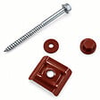 MCCOVER - Kit 50 fixations pour plaque acier nervurée 900/25 Rouge 8012, Unités - 50 pièces - vignette