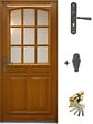 GD MENUISERIES - Porte d'entrée Bois Vitrée Marine, H215 x L100 cm Côte Tableau, p.Droit (Poignée, Barillet ref 010403RFP) - vignette