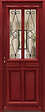 GD MENUISERIES - Porte d'entrée Bois Vitrée Barbara rouge, H200 x L90 cm Côte Tableau p.Droit (Poignee, Barillet) - vignette