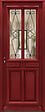 GD MENUISERIES - Porte d'entrée Bois Vitrée Barbara rouge RAL3004, H215 x L90 cm Côte Tableau p.Droit - vignette