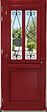GD MENUISERIES - Porte d'entrée Bois Vitrée Barbara rouge RAL3004, H215 x L90 cm Côte Tableau p.Droit - vignette