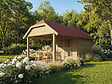 SOLID - Abri de jardin Cork S8507-1 en bois autoclave - Intérieur : 7,53m² - L.578.4xH.298.9xP.347.4cm - vignette