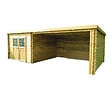 SOLID - Abri de jardin Rohan S8369-1 - Bois autoclave - Intérieur : 7,53m² - L.665xH.212xP.298cm - vignette