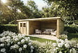 SOLID - Abri de jardin Rohan S8369-1 - Bois autoclave - Intérieur : 7,53m² - L.665xH.212xP.298cm - vignette