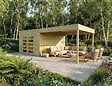 SOLID - Abri de jardin Tarento S8742-1 - Bois autoclave - Intérieur : 8,01 m² - L.589,2xH.224,4xP.290,8cm - vignette