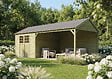 SOLID - Abri de jardin Cambrai S8782-1 - Bois autoclave - Intérieur : 8,07 m² - L.703,7xP.317,9xH.289,1cm - vignette