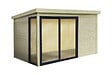SOLID - Abri de jardin Seda S8770-1 - Bois autoclave - Intérieur : 7,53 m² - L.322,6xP.326,6xH.227cm - vignette