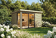 SOLID - Abri de jardin Seda S8770-1 - Bois autoclave - Intérieur : 7,53 m² - L.322,6xP.326,6xH.227cm - vignette