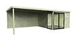 SOLID - Abri de jardin Sagres S8772-1 - Bois autoclave - Intérieur : 8,68m² - L.717,4xP.326,6xH.227cm - vignette