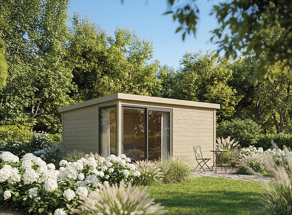SOLID - Abri de jardin Faro S8775-1 - Bois autoclave - Intérieur : 11,63m² - L.422,6xP.326,6xH.227cm - large