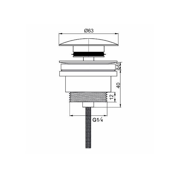 WIRQUIN - Bonde universelle laiton chromé pour lavabo vasque avec ou sans trop plein - 1'1/4 - Wirquin - large