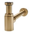 WIRQUIN - Siphon de lavabo en laiton doré brossé entrée 1'1/4 - sortie diamètre 32 - vignette