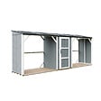 TIMBELA - Abri à bûches double avec remise - 556x120xH220 cm / 6,49 m² - Capacité ~8,8 m³ - TIMBELA M986-CAVERN STEEL - vignette