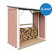 TIMBELA - Abri à bûches - 220x120xH220 cm / 2,54 m² - Capacité ~4,4 m³ - TIMBELA M984-REDWOOD RED - vignette
