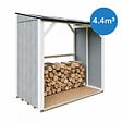 TIMBELA - Abri à bûches - 220x120xH220 cm / 2,54 m² - Capacité ~4,4 m³ - TIMBELA M984-CAVERN STEEL - vignette