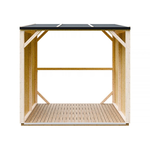 TIMBELA - Abri à bûches - 220x120xH220 cm / 2,54 m² - Capacité ~4,4 m³ - TIMBELA M984 - large