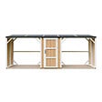 TIMBELA - Abri à bûches double avec remise - 556x120xH220 cm / 6,49 m² - Capacité ~8,8 m³ - TIMBELA M986-HARVEST HONEY - vignette