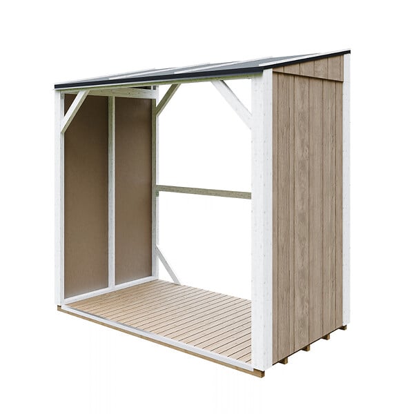 TIMBELA - Abri à bûches - 220x120xH220 cm / 2,54 m² - Capacité ~4,4 m³ - TIMBELA M984-TERRA BROWN - large