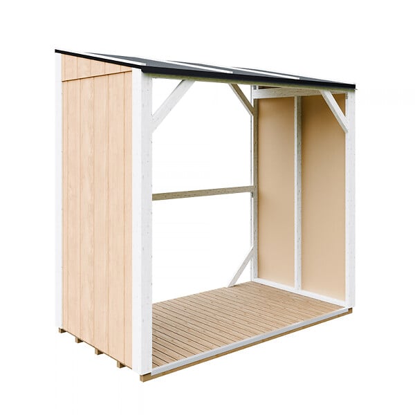 TIMBELA - Abri à bûches - 220x120xH220 cm / 2,54 m² - Capacité ~4,4 m³ - TIMBELA M984-HARVEST HONEY - large