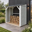 TIMBELA - Abri à bûches - 220x120xH220 cm / 2,54 m² - Capacité ~4,4 m³ - TIMBELA M984-TUNDRA GREY - vignette