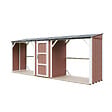 TIMBELA - Abri à bûches double avec remise - 556x120xH220 cm / 6,49 m² - Capacité ~8,8 m³ - TIMBELA M986-REDWOOD RED - vignette