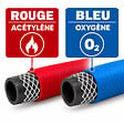 HUGGY TUYAUX - Tuyau de soudure oxygène/acétylène Ø 6.3 mm - Longueur 20 mètres - vignette
