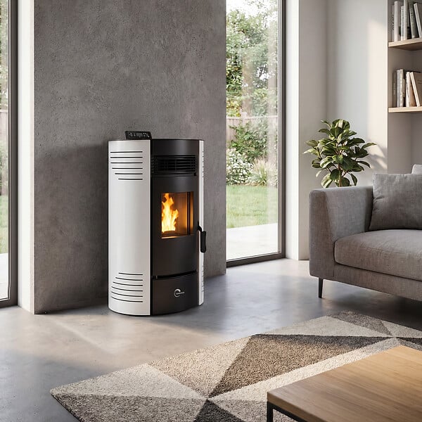 SANNOVER - Poêle à granulés étanche Azora 15,1 kW Blanc Sannover - large