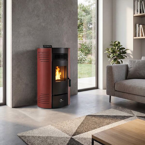 SANNOVER - Poêle à granulés étanche Azora 15,1 kW Bordeaux Sannover - large