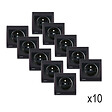 SIEMENS - SIEMENS Lot de 10 Prises 2P+T Anthracite Delta Iris avec plaque anthracite - vignette