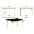 ALTANKA - Pergola de jardin 4.04x4.04m avec panneaux - traité - ALT133 - vignette