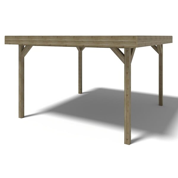 ALTANKA - Pergola de jardin 4.04x4.04m avec panneaux - traité - ALT133 - large