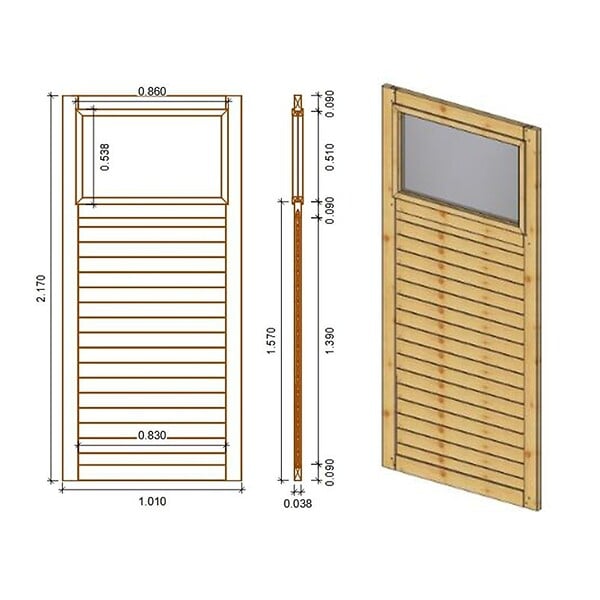 ALTANKA - Pergola de jardin 4.04x4.04m avec panneaux - traité - ALT135 - large