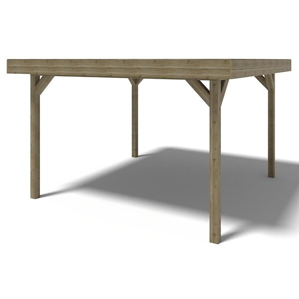 ALTANKA - Pergola de jardin 4.04x4.04m avec panneaux - traité - ALT132 - large