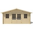 ALTANKA - Abri de jardin en bois - 19.2m2 - 4.8x4m - Ep. 40mm - Couleur: naturel - DOM370 - vignette