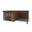 ALTANKA - Abri de jardin en bois Aura 6.06x4.09m - 24.79m2 - Ep. 28mm - Traité - 000471 - vignette