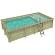 ALTANKA - Piscine hors sol en bois AQUA 7 x 3.75 - H.1.45 m avec plage, sable, cadre en métal - sans dalle - BAS7308OSPU3+PLA308 - vignette
