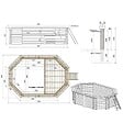 ALTANKA - Piscine hors sol en bois NEMO 4.3 x 3 - H.1.18 m avec plage, sable, fixations à visser - BAS7302OSPL3+PLA302 - vignette