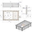 ALTANKA - Piscine hors sol en bois AQUA 4.65 x 2.85 - H.1.24 m avec plage, bleu pâle, fixations à visser - BAS7306OSPL+PLA306 - vignette