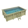 ALTANKA - Piscine hors sol en bois AQUA 4.65 x 2.85 - H.1.24 m, gris clair, fixations à visser - BAS7306OSPL2 - vignette