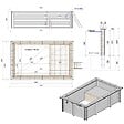ALTANKA - Piscine hors sol en bois AQUA 4.65 x 2.85 - H.1.24 m avec plage, gris clair, fixations à sceller - BAS7306OSPI2+PLA306 - vignette