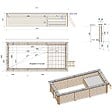 ALTANKA - Piscine hors sol en bois AQUA 6.1 x 2.85 - H.1.31 m avec plage, sable, fixations à visser - BAS7307OSPL3+PLA307 - vignette